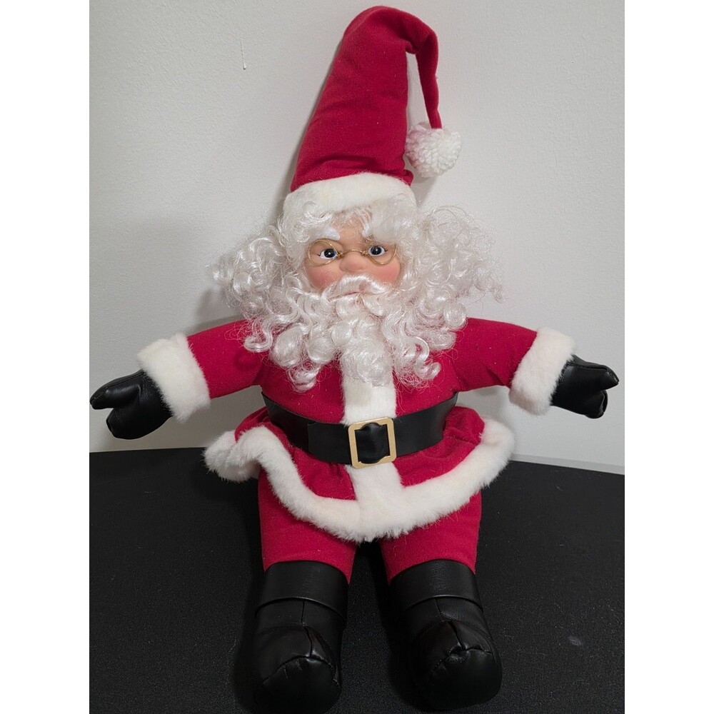 🎅VINTAGE Santa Claus Rubber Face RENNOC Santa’s Best CHRISTMAS 16” Stuffed Doll